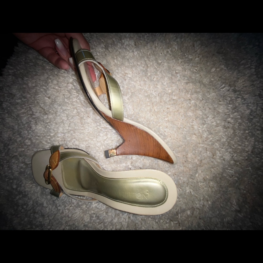 Vintage Louis Vuitton wooden heels